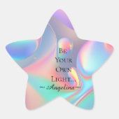 Holographic Aesthetic Stern-Aufkleber (Vorderseite)