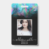 Holographic Alcohol Ink Business ID Ausweis (Vorderseite)