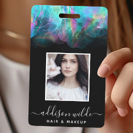 Holographic Alcohol Ink Business ID Ausweis