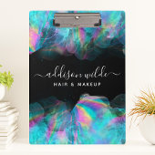 Holographic Alcohol Ink Business Klemmbrett