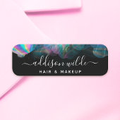 Holographic Alcohol Ink Business Namensschild