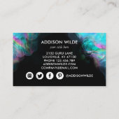 Holographic Alcohol Ink Business Treuekarte (Rückseite)