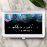 Holographic Alcohol Ink Modern Visitenkarten Dose<br><div class="desc">Holographic Alcohol Ink Modern Business Card Case. Ideal für einen Schönheitssalon,  einen Friseur,  einen Schminkkünstler oder Kosmetologen.</div>