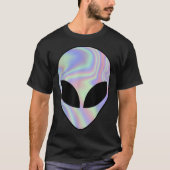 Holographic Alien Face Aesthetic T-Shirt (Vorderseite)