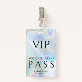 Holographic All Access VIP Pass Konzert Event Ausweis (Vorderseite mit Klammer)