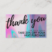 Holographic Beauty Salon Discount Card Visitenkarte (Vorderseite)