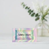 Holographic Beauty Salon Hair Skin Nails Visitenkarte (Stehend Vorderseite)