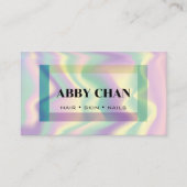 Holographic Beauty Salon Hair Skin Nails Visitenkarte (Vorderseite)