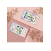 Holographic Beauty Salon Hair Skin Nails Visitenkarte