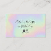 Holographic Beauty Salon Wellness-Center Ernennung Terminkarte (Rückseite)