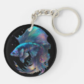 Holographic Beta Fish Schlüsselanhänger (Rückseite)