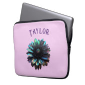 Holographic Black Dahlia Electronics Bag Laptopschutzhülle (Vorderseite Links)