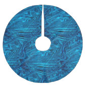 Holographic Blue Fraktal IMITATS Paua Abalone Musc Fleece Weihnachtsbaumdecke (Vorderseite)