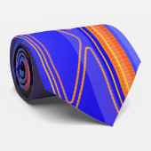 Holographic Blue Specter Sci-Fi Panel Krawatte (Gerollt)