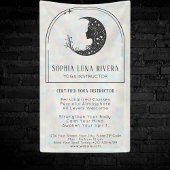 Holographic Boho Arch Celestial Crescent Moon Banner