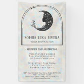 Holographic Boho Arch Celestial Crescent Moon Banner (Vertikal)