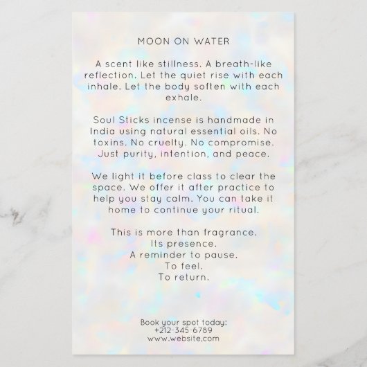 Holographic Boho Arch Celestial Crescent Moon Flyer (Hinten)