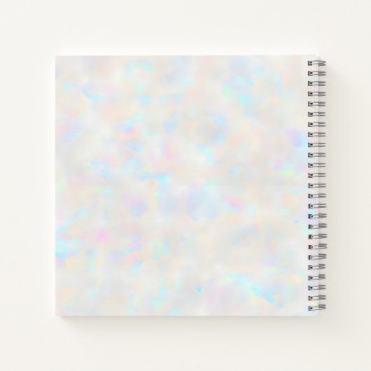 Holographic Boho Arch Celestial Crescent Moon Notizblock (Rückseite)