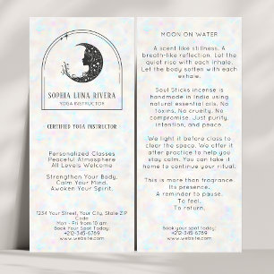 Holographic Boho Arch Celestial Crescent Moon Werbekarte