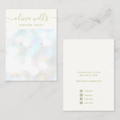 Holographic Bokeh Earring Display Business Card Visitenkarte (Vorne/Hinten)
