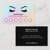 Holographic Browbar Eyelash Custom Loyalty Visitenkarte (Vorne/Hinten)