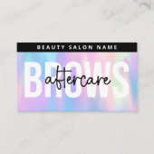 Holographic Brows Aftercare PMU Brow Instructions Visitenkarte (Vorderseite)