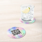 Holographic Business Bar Restaurant Menü qr Runder Pappuntersetzer (Vor Ort)
