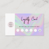 Holographic Business Logo QR Code Loyalty Visitenkarte (Vorderseite)