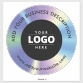 Holographic Business Logo Website Car Window Decal Aufkleber (Blatt)