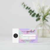 Holographic Business Next Appointment Card Visitenkarte (Stehend Vorderseite)