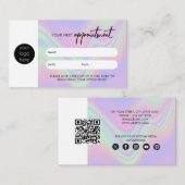 Holographic Business Next Appointment Card Visitenkarte (Vorne/Hinten)