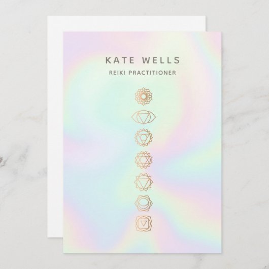 Holographic Chakras Reiki Practitioner Einladung (Vorne/Hinten)