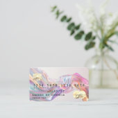 Holographic Chic Modern Credit Card Style Visitenkarte (Stehend Vorderseite)