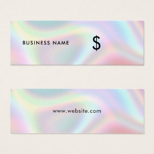 Holographic Chic Modern Minimal Simple Price Tag