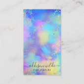 Holographic Chic Opal Iridescent Earring Display Visitenkarte (Vorderseite)