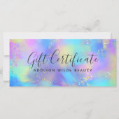 Holographic Chic Opal Iridescent Gift Certificate (Vorderseite)