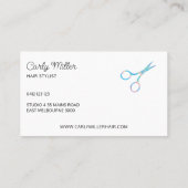 Holographic Chic Scissour Pattern Haar Stylist Visitenkarte (Rückseite)