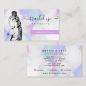 Holographic Clouds Hair Braiding Braider Stylist Visitenkarte (Vorne/Hinten)