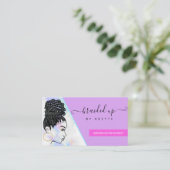 Holographic Clouds Hair Braiding Braider Stylist Visitenkarte (Stehend Vorderseite)