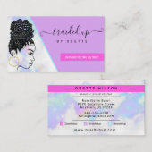 Holographic Clouds Hair Braiding Braider Stylist Visitenkarte (Vorne/Hinten)