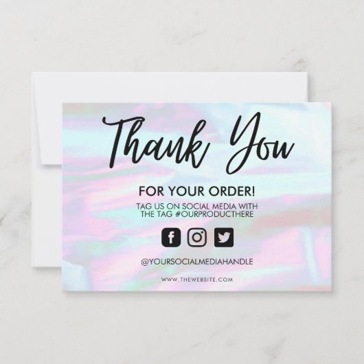 Holographic Color Shift Vielen Dank, dass Sie Medi (Vorderseite)