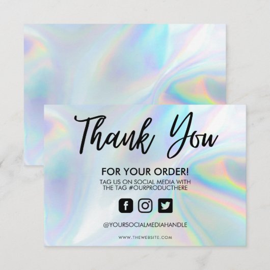 Holographic Color Shift Vielen Dank, dass Sie Medi (Vorne/Hinten)