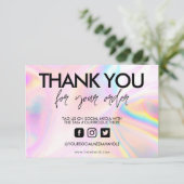 Holographic Color Shift Vielen Dank, dass Sie Medi (Stehend Vorderseite)