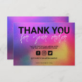 Holographic Color Shift Vielen Dank, dass Sie Medi (Vorne/Hinten)