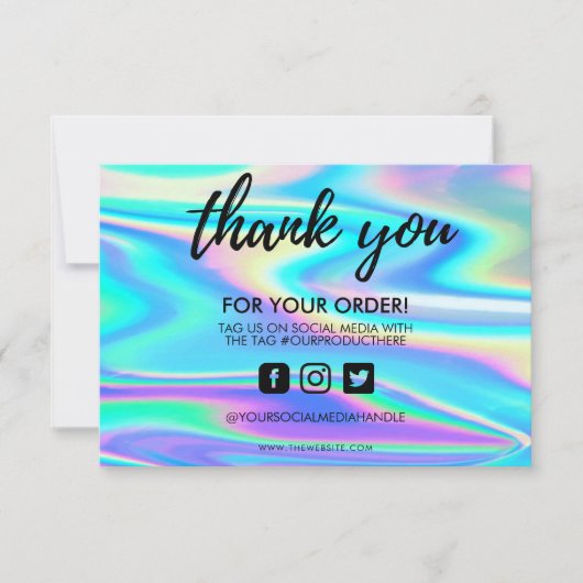 Holographic Color Shift Vielen Dank, dass Sie Medi (Vorderseite)