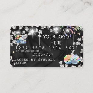 Holographic Credit Card Styling Diamonds add logo Visitenkarte