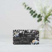 Holographic Credit Card Styling Diamonds add logo Visitenkarte (Stehend Vorderseite)
