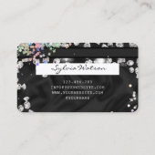 Holographic Credit Card Styling Diamonds add logo Visitenkarte (Rückseite)