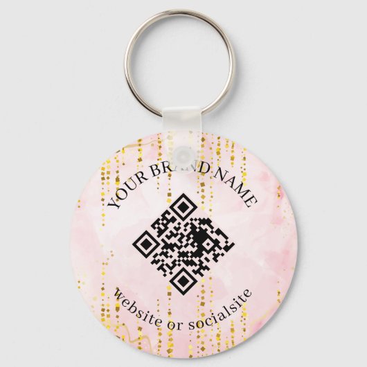 Holographic Custom Business QR Code Keychains Schlüsselanhänger (Vorderseite)