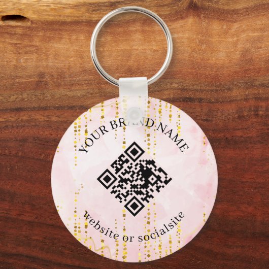 Holographic Custom Business QR Code Keychains Schlüsselanhänger (Rückseite)
